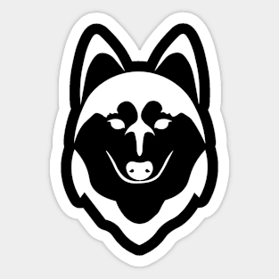 white husky dog head Sticker